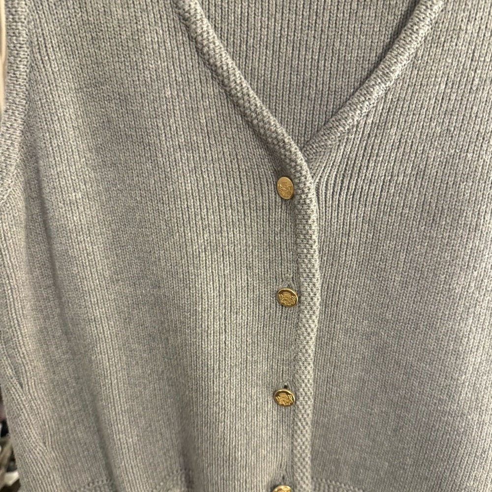 Abercrombie & Fitch Gray Mara Button-Up SweaterVest - Picture 2 of 5